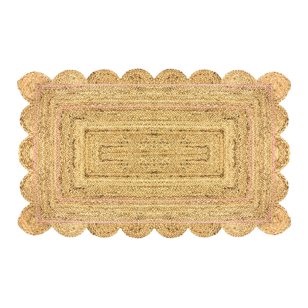 We pride ourselves on treating each customer who walks into the store just  like family. Helping people to find the 2.5x4 Scalloped Jute Rug - Natural  / Pink Laura Park